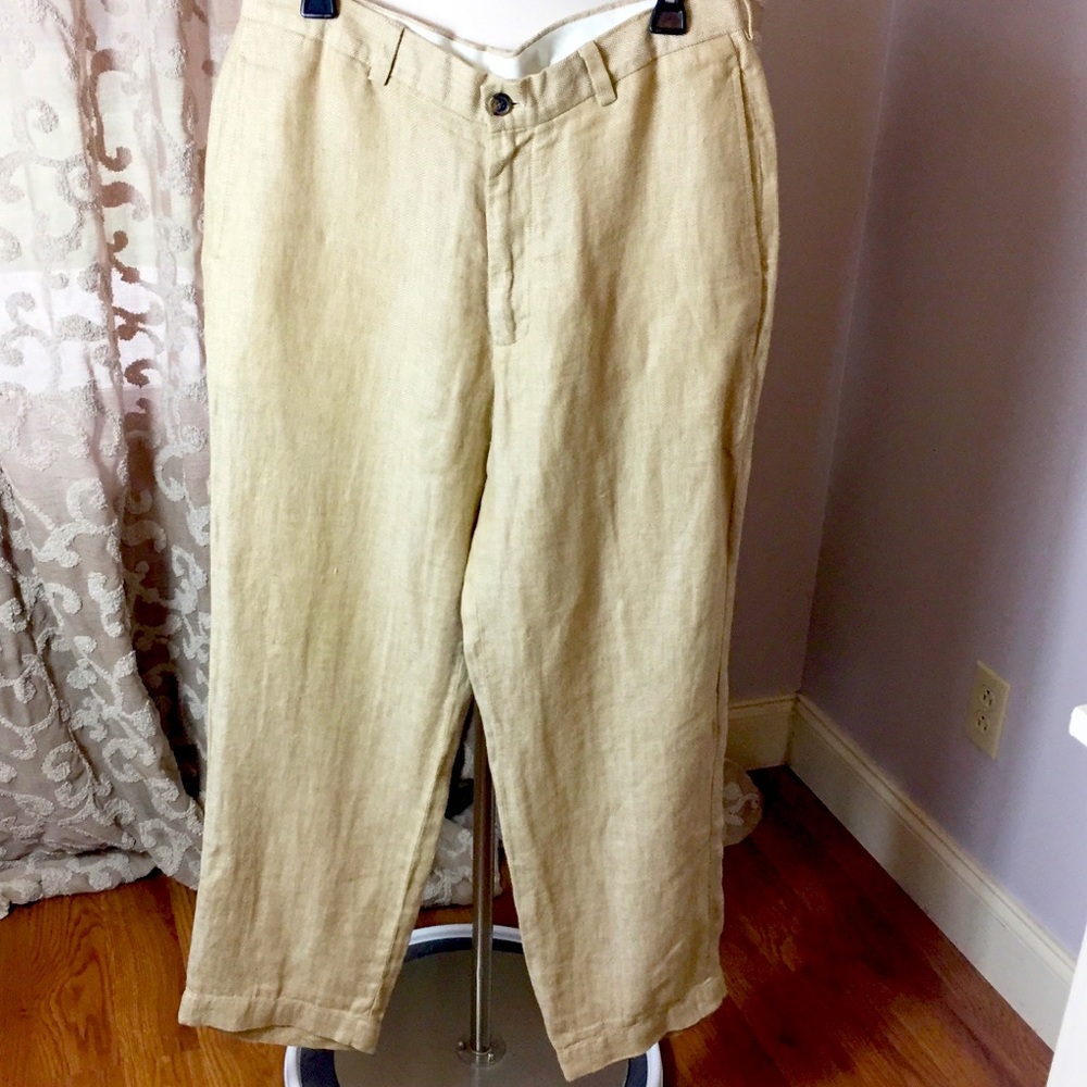 Brooks Brothers Herringbone Linen Pants